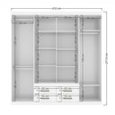 Ver imagem 4 de Guarda Roupa Casal 8 Portas 4 Gavetas Nápoles Branco - Santos Andirá