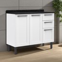 Ver imagem 2 de Balcão Cozinha em Aço 3 Portas e 2 Gavetas 105cm com Tampo Florença Itatiaia