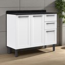 Ver imagem 2 de Balcão Cozinha em Aço 3 Portas e 2 Gavetas 105cm com Tampo Florença Itatiaia 