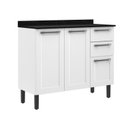 Ver imagem 3 de Balcão Cozinha em Aço 3 Portas e 2 Gavetas 105cm com Tampo Florença Itatiaia