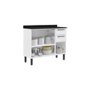 Ver imagem 5 de Balcão Cozinha em Aço 3 Portas e 2 Gavetas 105cm com Tampo Florença Itatiaia 