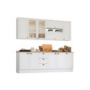Ver imagem 3 de Cozinha Modulada Completa Americana 10 Peças (4 Aéreos + 3 Balcões + 3 Tampos) Cz266 Branco -