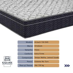 Cama Box Baú Branco Colchão Víuvo Ortobom Airtech - 2