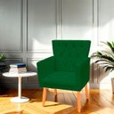 Ver imagem 2 de Kit Poltrona Capitonê Clássica Confortável para Sala e Quarto Ana Suede