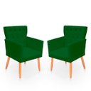 Ver imagem 1 de Kit Poltrona Capitonê Clássica Confortável para Sala e Quarto Ana Suede