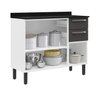 Balcão Cozinha em Aço 3 Portas e 2 Gavetas 105cm com Tampo Florença Itatiaia  - 5