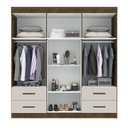 Ver imagem 2 de Guarda Roupa Casal com Espelho 6 Portas 4 Gavetas Veneto Sallêto Móveis