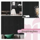 Ver imagem 5 de Papel De Parede Ripado De Madeira Preto Lavável Quarto Sala 3m
