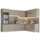 Ver imagem 3 de Armário de Cozinha Completa de Canto 465 Cm Suspensa Crema Nice Madesa 10