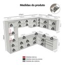 Ver imagem 4 de Armário de Cozinha Completa de Canto 465 Cm Suspensa Crema Nice Madesa 10