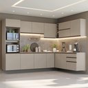 Ver imagem 2 de Armário de Cozinha Completa de Canto 465 Cm Suspensa Crema Nice Madesa 10