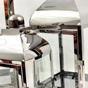 Ver imagem 4 de Lanterna Decorativa Marroquina Inox Prata 57/40/30cm