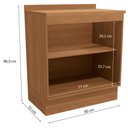 Ver imagem 2 de Armário de Cozinha Balcão 2 Portas 80cm com Tampo G744 Maxxi Canela Kappesberg
