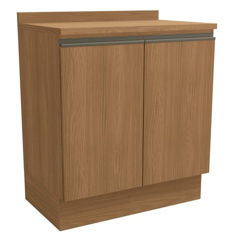 Armário de Cozinha Balcão 2 Portas 80cm com Tampo G744 Maxxi Canela Kappesberg