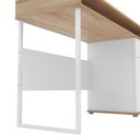 Ver imagem 5 de Escrivaninha Mesa Escritório Chicago 1 Gaveta 1 Porta 120cm Industrial Branco