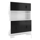 Ver imagem 2 de Cozinha Modulada Manaus 8 Portas 2 Gavetas Branco Preto Formimóveis