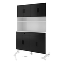 Ver imagem 3 de Cozinha Modulada Manaus 8 Portas 2 Gavetas Branco Preto Formimóveis