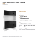 Ver imagem 6 de Cozinha Modulada Manaus 8 Portas 2 Gavetas Branco Preto Formimóveis