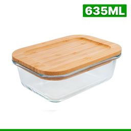 Pote de Vidro Hermetico com Tampa Bambú Hauskraft 635ml - 1