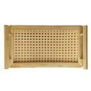 Ver imagem 4 de Bandeja Decorativa Retangular Bambu e Palhinha com Alça 35x20cm