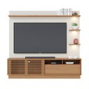 Ver imagem 3 de Estante para TV e Home Theater até 70 Polegadas com LED 200CMX188CM 1 Porta Campeche Branco