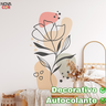Adesivo de Parede Flor Colorido Rosa Delicado Contemporâneo - 3