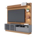 Ver imagem 6 de Estante para TV e Home Theater até 70 Polegadas com LED 200CMX188CM 1 Porta Campeche Marrom