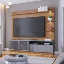 Ver imagem 1 de Estante para TV e Home Theater até 70 Polegadas com LED 200CMX188CM 1 Porta Campeche Marrom