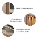 Ver imagem 2 de Estante Ripado Home Theater com Led Para TV até 65 Polegadas 2 Portas Humaitá Colibri