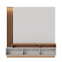 Ver imagem 5 de Estante para TV e Home Theater Ripado para TV até 65 Polegadas com LED 180CMX184CM LED 2 Portas Humaitá Colibri Branco