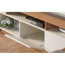 Ver imagem 7 de Estante para TV e Home Theater Ripado para TV até 65 Polegadas com LED 180CMX184CM LED 2 Portas Humaitá Colibri Branco