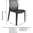 Ver imagem 5 de Kit 3 Cadeira Preta Gruvyer para Cozinha/mesa/jantar/varanda