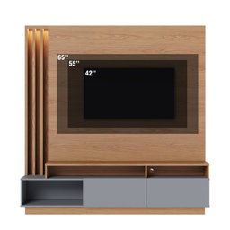Estante Home Theater com Led Para TV até 65 Polegadas 2 Portas Humaitá Colibri - 10