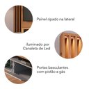 Ver imagem 3 de Estante para TV e Home Theater Ripado para TV até 65 Polegadas com LED 180CMX184CM LED 2 Portas Humaitá Colibri Marrom