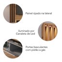 Ver imagem 3 de Estante Ripado Home Theater com Led Para TV até 65 Polegadas 2 Portas Humaitá Colibri