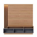 Ver imagem 6 de Estante para TV e Home Theater Ripado para TV até 65 Polegadas com LED 180CMX184CM LED 2 Portas Humaitá Colibri Marrom