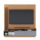 Ver imagem 4 de Estante para TV e Home Theater Ripado para TV até 65 Polegadas com LED 180CMX184CM LED 2 Portas Humaitá Colibri Marrom