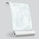Ver imagem 5 de Papel de Parede Adesivo Texturizado Folhas Celeste Lavável Fosco 3m