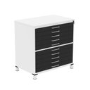 Ver imagem 2 de Mapoteca 10 Gavetas 120,4cm x 122,3cm Aço Branco/Preto