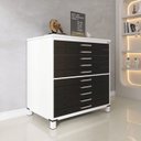 Ver imagem 1 de Mapoteca 10 Gavetas 120,4cm x 122,3cm Aço Branco/Preto