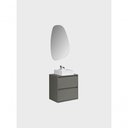 Ver imagem 7 de Gabinete para Banheiro com Cuba e Espelheira Organica 60cm Mdf Verde Dubai - On Móveis