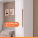 Ver imagem 7 de Guarda Roupa de Canto Modulado Solteiro Madrid 7 Portas Bater MDP Branco Maxel Móveis