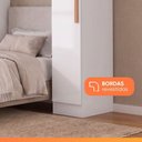 Ver imagem 4 de Guarda Roupa de Canto Modulado Solteiro Madrid 7 Portas Bater MDP Branco Maxel Móveis