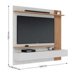 Painel para Tv até 70 Polegadas 3 Portas Basculantes 2 Prateleiras Juriti - 5