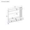 Painel Ripado para Tv até 70 Polegadas 3 Portas Basculantes 2 Prateleiras Juriti - 10