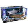 2 Animais de Brinquedo em Vinil Realista Tubarão Crocodilo - 1