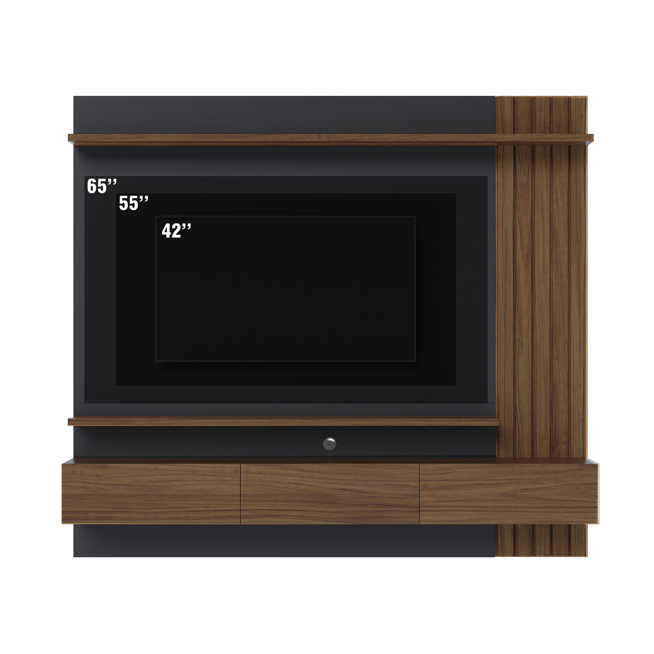 Painel para TV até 70 Polegadas 2 Portas Basculantes 2 Prateleiras Juriti Colibri - 4