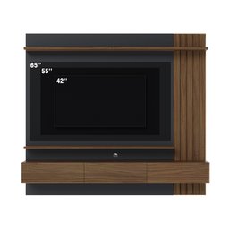 Painel para Tv até 70 Polegadas 3 Portas Basculantes 2 Prateleiras Juriti - 4