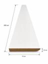 Ver imagem 3 de Rodapé de MDF 10CMX15MMX2.20m Revestido Liso Branco Casablanca