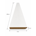 Ver imagem 3 de Rodapé de MDF 10CMX15MMX2.20m Revestido Liso Branco Casablanca
